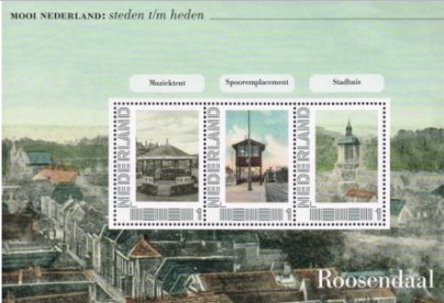 personalised stamp of The Netherlands with trains, trams, stations etc